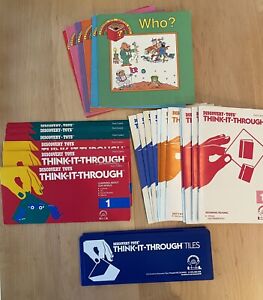 Discovery Toys Question Books Set of 6 & Think It Through Tiles w/Multiple Books