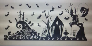 TRIBAL NIGHTMARE BEFORE CHRISTMAS JACK SALLY GRAPHIC VINYL DECAL TRUCK CAR - Bild 1 von 2