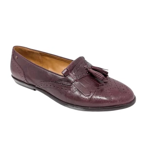 Etienne Aigner 6.5 Oxblood Maroon Tassel Leather Loafer Career Evening Vintage - Picture 1 of 8