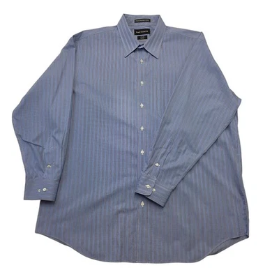 Paul Fredrick Striped Dress Shirt Long Sleeve Classic Fit 17 1/2 x 34 - Image 1 of 4