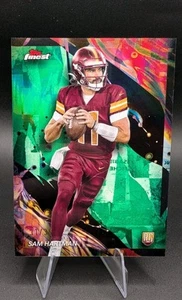2024 Topps Finest Sam Hartman /35 Green Refractor #168 Washington ROOKIE - Picture 1 of 2