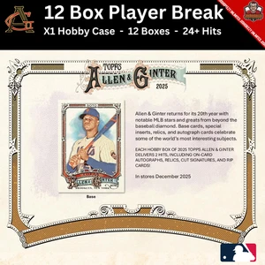 ALL BEACHIN IT 2025 Topps Allen & Ginter Player Break 12 Box 1 Case 1642 - Picture 1 of 3