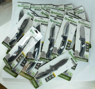 20x Remington R10002 3.2" & R30000 3.8" Fixed Blade Knives & Kydex Sheaths NOS - Image 1 of 3