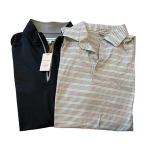 Peter Millar Men’s Bundle Polo Activewear Pull Over Size Medium Golf Cotton Poly - Picture 1 of 8