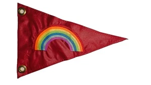 12"X18"  PRIDE RAINBOW Triangle safety Flag ATV UTV KAYAK Bicycle Scooter - Picture 1 of 5