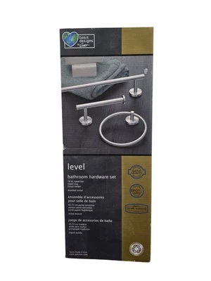 Juego de herrajes de baño Gatco 5348 con barra de toallas, soporte de papel higiénico y anillo de toallas OB Foto 1 de 4