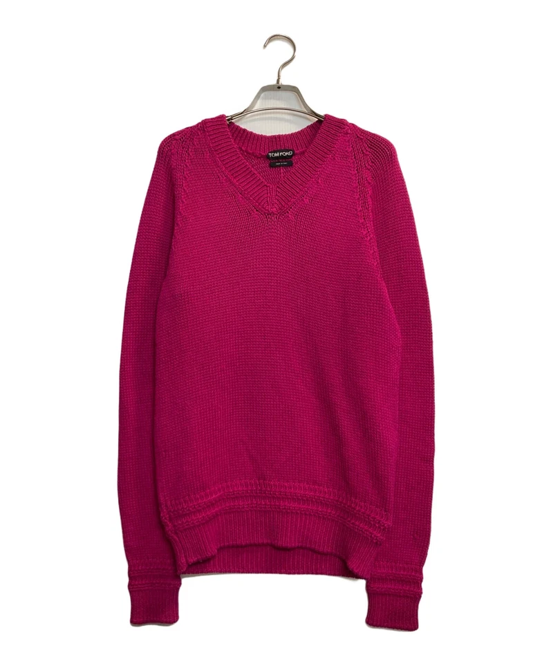 TOM FORD CUELLO EN V ALGODÓN TEJIDO TALLA: S IMPACTANTE ROSA HOMBRE BEC30 TFK300 Foto 1 de 4