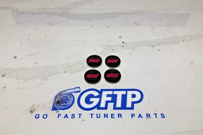 2004-2021 Subaru WRX STI OEM Pink BBS Wheel Center Cap Caps Set - Image 1 of 3