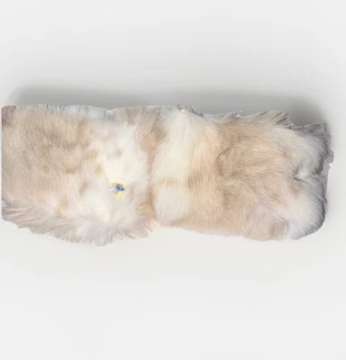 Puños de piel sintética Swarovski cristal iridiscente crema beige estampado de leopardo con caja Foto 1 de 4