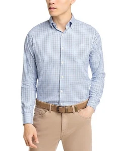 Peter Millar Albert Crown Lite Button Down Shirt Small Blue - Picture 1 of 2