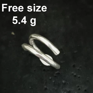 Fine Silver Rings craft Adjustable Free Size Band minimal Spiral N68R15 - Picture 1 of 5