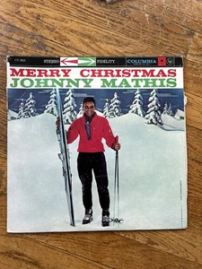 Merry Christmas Johnny Mathis Vinyl Record Album LP Columbia Stereo untested - Picture 1 of 5