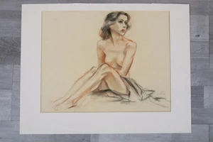 Weiblicher Akt Studie Kohlezeichnung Walther KOHLHASE (1908-1993) (GU525) - Bild 1 von 12