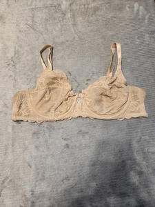 Calvin Klein Seductive Comfort With Lace Full Coverage Bra QF1741 Size 40B Tan - Picture 1 of 4