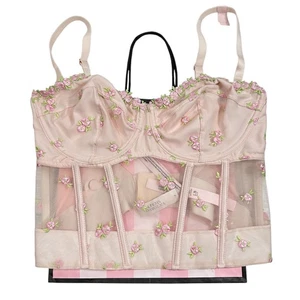 Neu mit Etikett Victoria's Secret Dream Angels Korsett Bustier mit Blumenstickerei 32DD - Bild 1 von 8