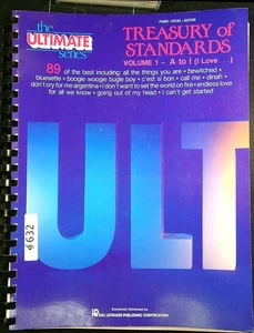 Treasury of Standards Vol 1 A-I 89 Songs Piano Vocal Guitar Hal Leonard 632a - Imagen 1 de 17