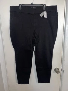 New Lane Bryant Jegging Pants Black High Rise Size 22 Petite Stretch Elastic - Picture 1 of 5