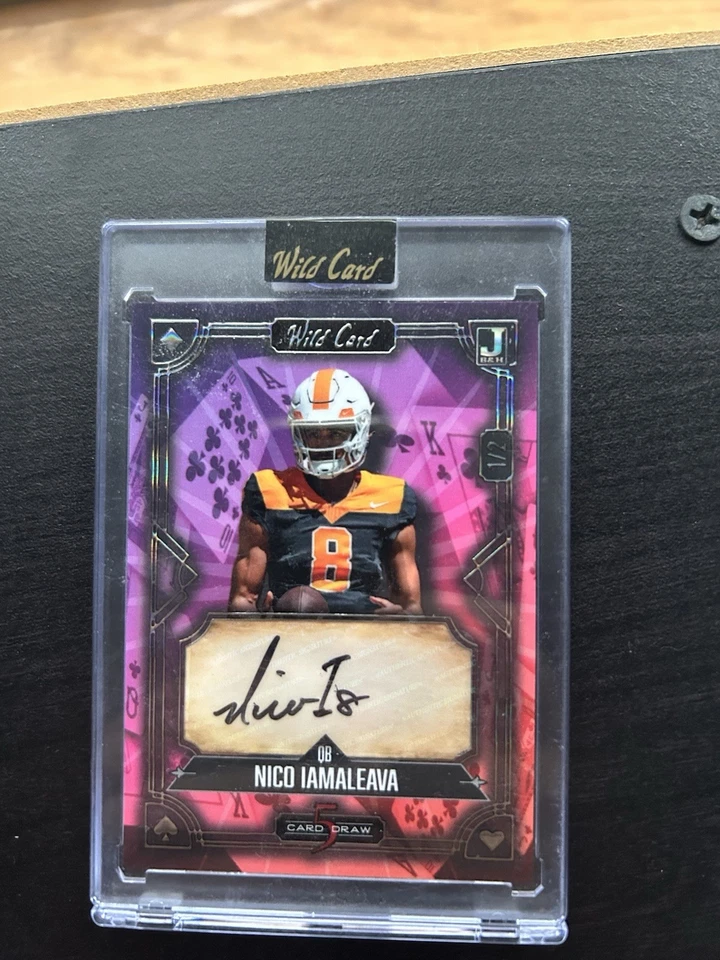 2024 Wild Card 5 Card Draw Nico Iamaleava Auto /2 - Image 1 of 2