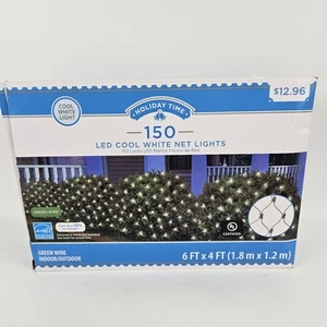 Holiday Time LED 150 Cool White Net Lights Christmas/Party/Wedding - Picture 1 of 4