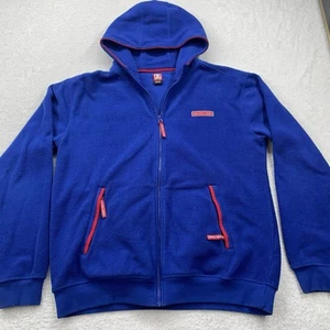 Vintage DC Shoes Sherpa Adult XL Blue Zip Up Hoodie Skate Y2K Fleece Mens - Picture 1 of 9