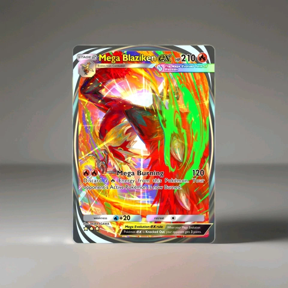 MEGA BLAZIKEN EX INMERSIVE  HOLO FULL ART POKEMON TCG POCKET READ DESCRIPTION - Image 1 of 2