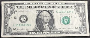 2017 A San Francisco $1 Bill Trinary Snake Eye 11’s Triple Pair Area Code Note - Picture 1 of 2