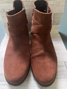 Hotter dunkelbraune Wildleder Stiefeletten hergestellt in England Größe 6 - Bild 1 von 6