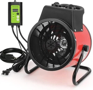 Greenhouse Heater with Thermostat - 1500W Grow Tent Heater, Greenhouse Fan, Port - Picture 1 of 7