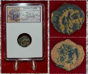 Ancient Coin NABATAEA RABBEL II & GAMILIAT Aramaic AE15 Petra Mint - Picture 1 of 4