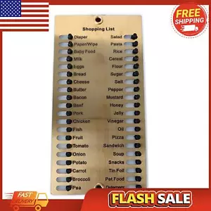 Home Supplies Shopping List Memory Reminder Board Metal Grocery List Family - Picture 1 of 18