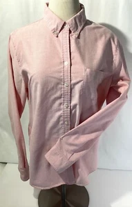 Camicia donna Eddie Bauer taglia L colore rosa con bottoni manica lunga 100% cotone - Foto 1 di 9