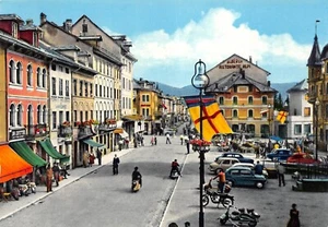 B4577) ASIAGO PIAZZA SECONDO RISORGIMENTO ALBERGO RISTORANTE ALPI VIAGGIATA - Picture 1 of 2