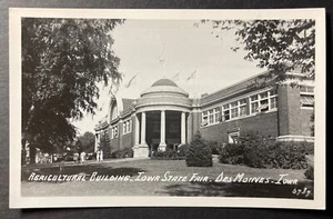Agricultural Building Iowa State Fair Des Moines Iowa RPPC Hamilton Photo Co - Foto 1 di 2