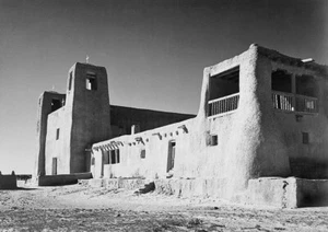 Ansel Adams Kirche, Acoma Pueblo, New Mexico als Giclee Kunstdruck + kostenloser Versand - Bild 1 von 3