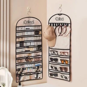 Delicate Hanging Storage Bag PVC 47 Pockets Hairband Organizer Sunglasses Holder - Picture 1 of 10
