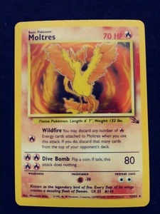 Vintage Moltres Pokemon Holo Card 1995, 96, 98 EXCELLENT - Picture 1 of 5