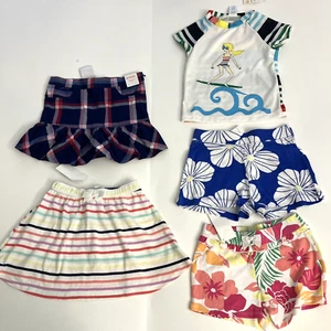 Gymboree Girl Clothes Lot Skirts Shorts Rash Guard Size 5 5T 6 - Picture 1 of 12