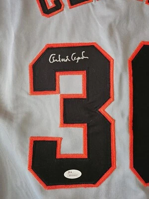 Camiseta Orlando Cepeda Firmada SF Giants Auto JSA Witness Certificado de Autenticidad Fallecido Foto 1 de 3