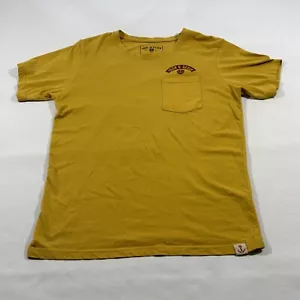 Camiseta amarilla estampada manga corta Iron & Resin para hombre Dog Will Hunt Crew talla S - Imagen 1 de 11