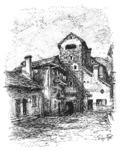 REMY PAGGI - VALLE DIVEDRO : VARZO. ANTICA TORRE ED ANTICA CASA PAGGI. - Foto 1 di 6
