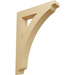 Ekena Millwork BKTW01X08X12THAL Large Thorton Wood Wood Brackets, 1 3/4"W x 8... - Picture 1 of 11