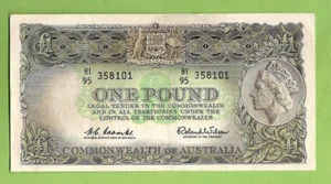 #T48. 1961  TYPE COOMBS / WILSON  £1  ONE POUND  BANKNOTE  #HI95 358101 - Picture 1 of 2