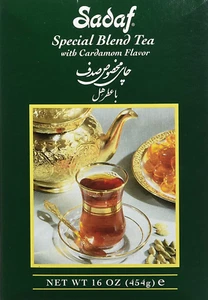 Sadaf Cardamom Tea Loose Leaf Box 16 oz - Special Blend Cardamom Ceylon Black - - Picture 1 of 5