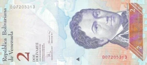 BILLETE DE 2 BOLIVARES DE VENEZUELA SIN CIRCULAR - Imagen 1 de 1