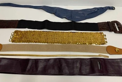 Lote misto de 6 cintos da moda feminina - Vintage anos 80  - Imagem 1 de 4