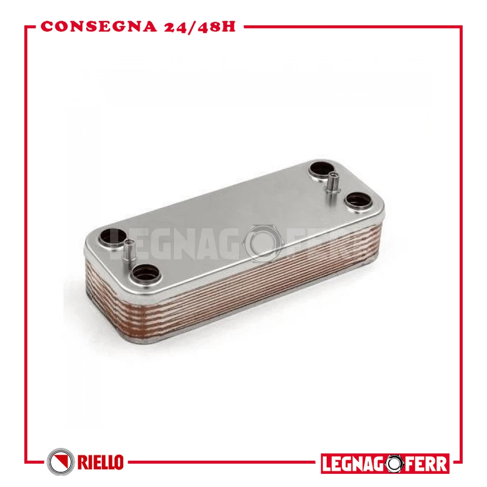 Scambiatore Sanitario 12 Piastre per Caldaia Riello Ricambi 4364200 - Immagine 1 di 1