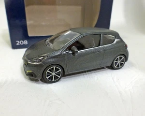Peugeot 208 (2013) Gris Metálico, Peugeot-Box 1:64 - Imagen 1 de 1