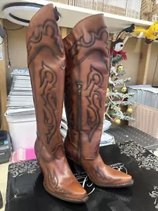 Dan Post Ladies Size 10 M Seductress Distressed Brown Snip Toe Boots DP3285 - Picture 1 of 7