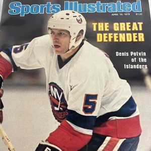 April 16 1979 Dennis Potvin New York Islanders Hockey Sports Illustrated Vintage - Picture 1 of 7