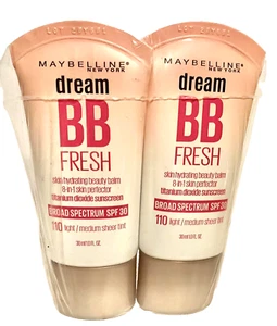 Lot of 2 - Maybelline Dream BB Fresh 110 Light / Medium Sheer Tint with SPF 30 - Picture 1 of 1
